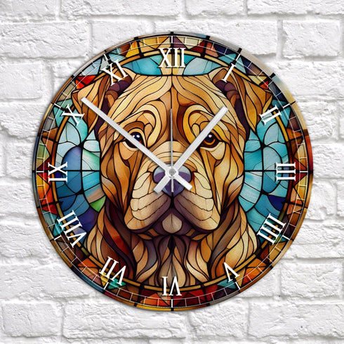 Shar Pei Suncatcher Effect Clock